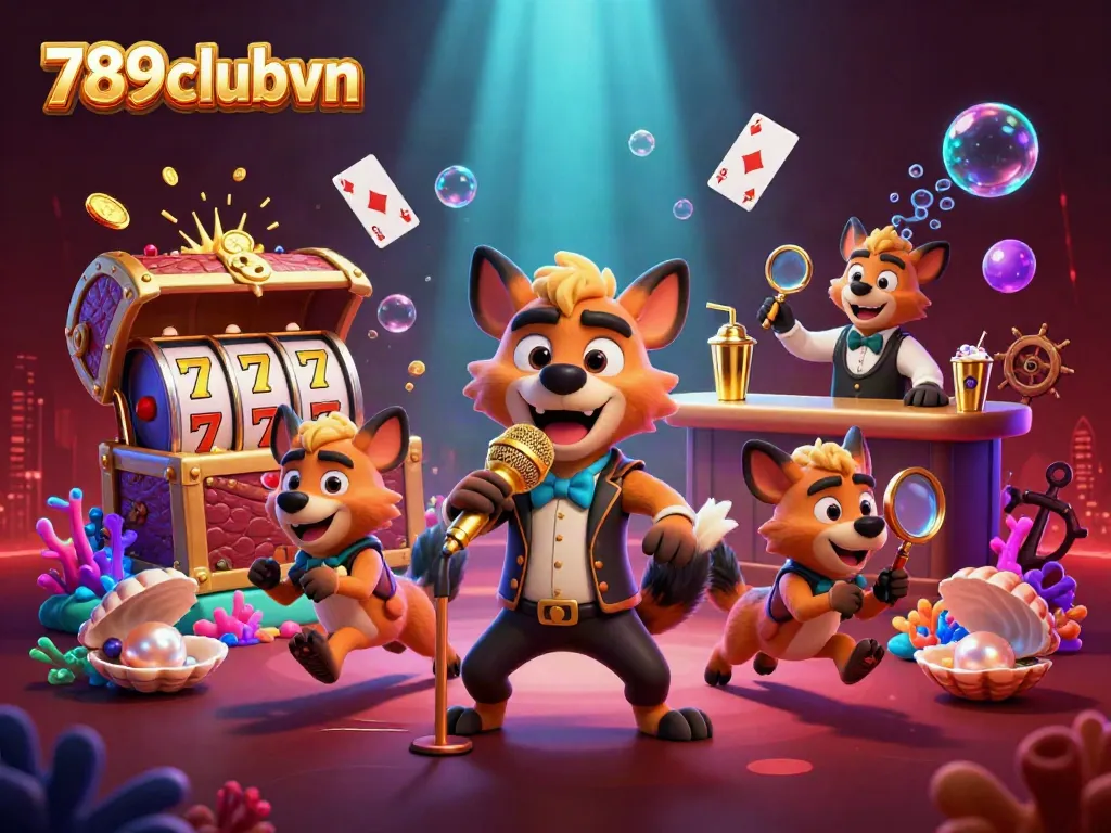 Experience the thrilling atmosphere of 789clubvn with hyenas bringing casino fun to life in a vibrant setting.