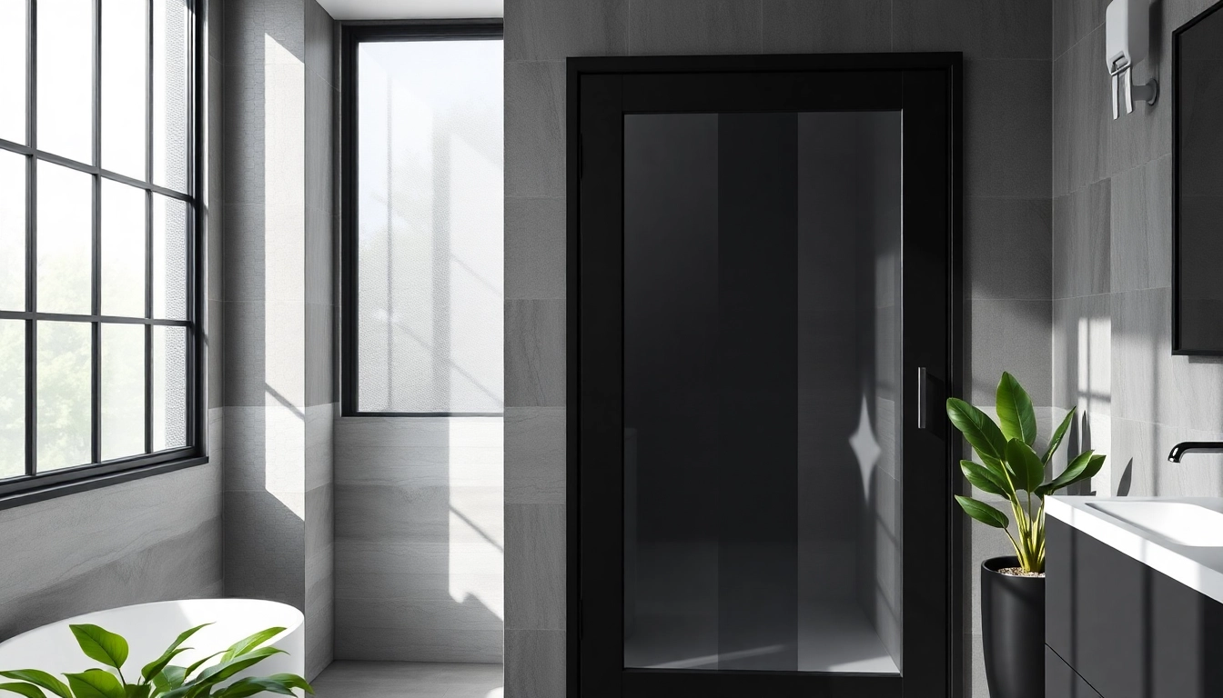 Transform your bathroom with a stylish black shower sliding door that epitomizes modern elegance.