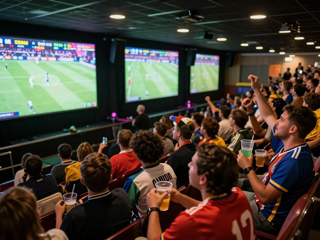 SOCOLIVE provides an immersive sports betting experience with enthusiastic fans cheering live matches.