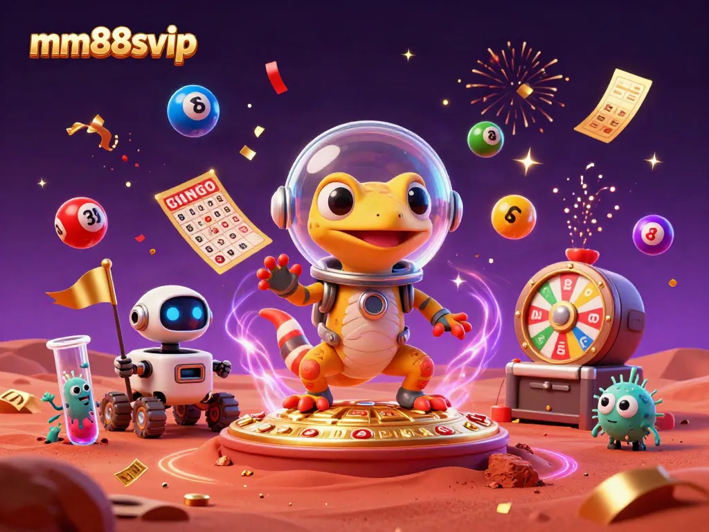 Engage in the excitement with mm88svip as a Martian gecko discovers a golden casino on Mars.