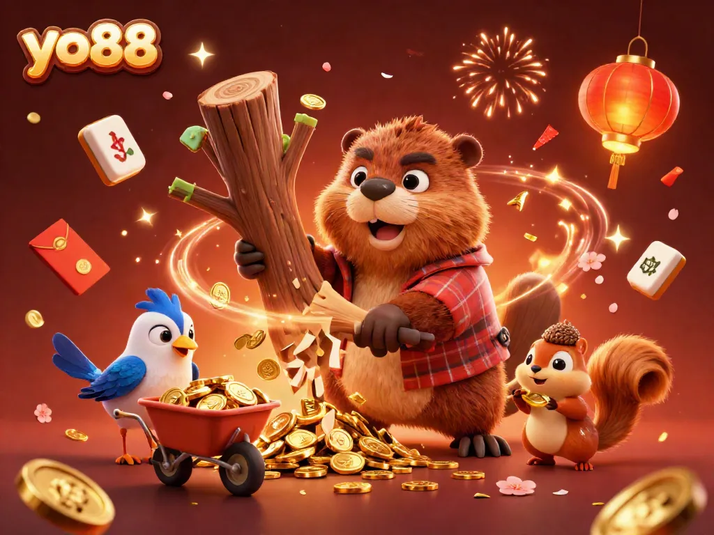 Experience the excitement of yo88 with vibrant 3D characters celebrating in a captivating casino scene.