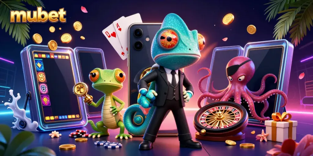 Engage in dynamic gaming action with mubet featuring vivid casino characters and thrilling game elements.