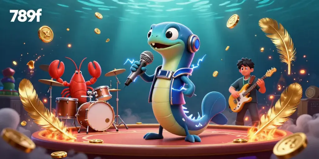 Experience the endless excitement of 789f at an underwater casino with vibrant characters and dynamic elements.