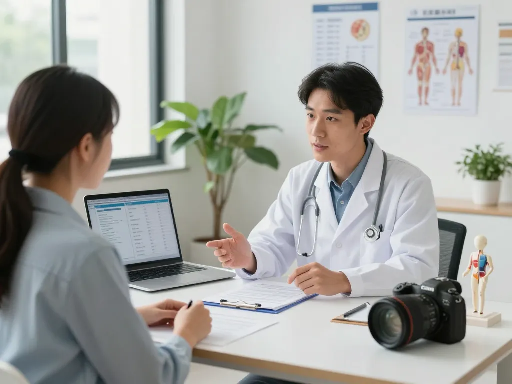 Consultation scene showcasing mb66 treatment options in a modern healthcare setting.