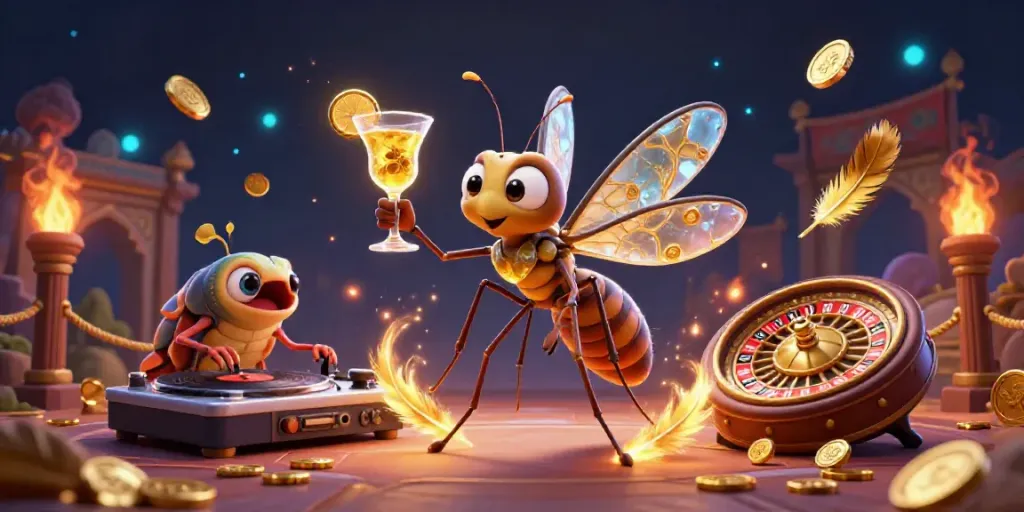 Experience the thrills of 79king with a vibrant cartoon casino scene featuring unique characters and golden coins.