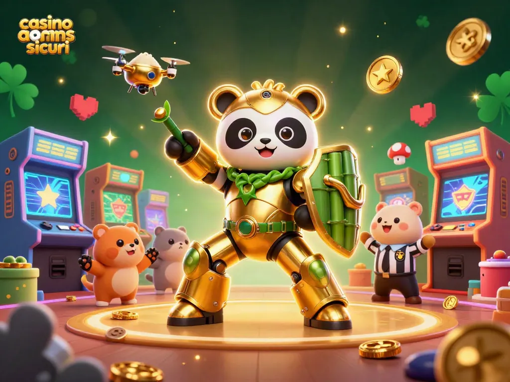 Giocando ai casinò non AAMS sicuri, il panda dorato e la robotica vincente illuminano ogni angolo del panorama dei giochi.