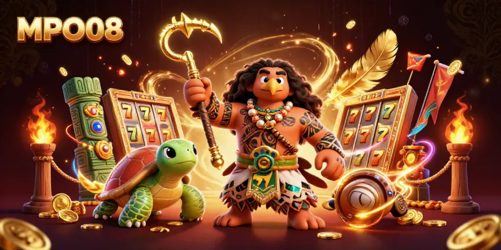 MPO08 brings you a thrilling 3D cartoon art scene showcasing dynamic gaming elements and characters.