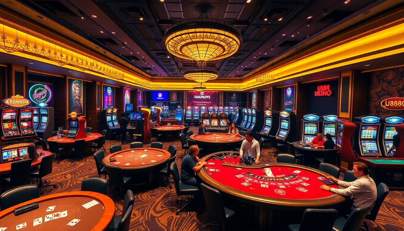 Experience thrilling gaming action at U888 with vibrant casino tables and exciting players.