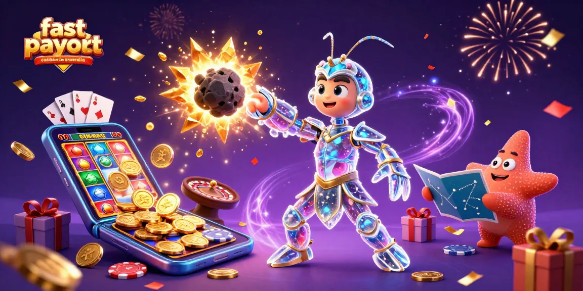 Fast payout casinos in Australia showcase thrilling wins with vibrant gaming elements.