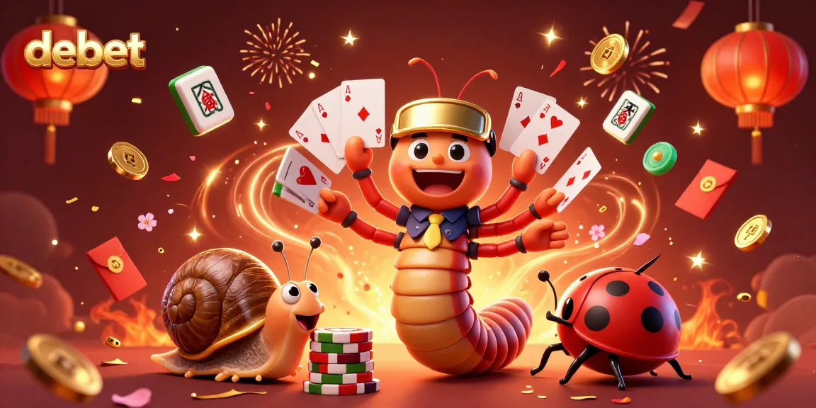 Experience the thrill of debet gaming with vibrant characters and festive casino elements.