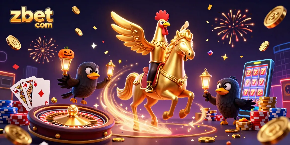 Win big at zbet com with vibrant casino treasures in a magical midnight scene!