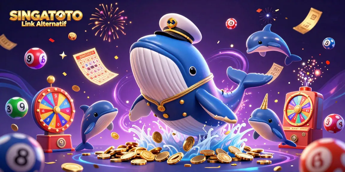 Mainkan SINGATOTO Link Alternatif dengan keberuntungan dari ikan paus 3D dan bola lotre berwarna.